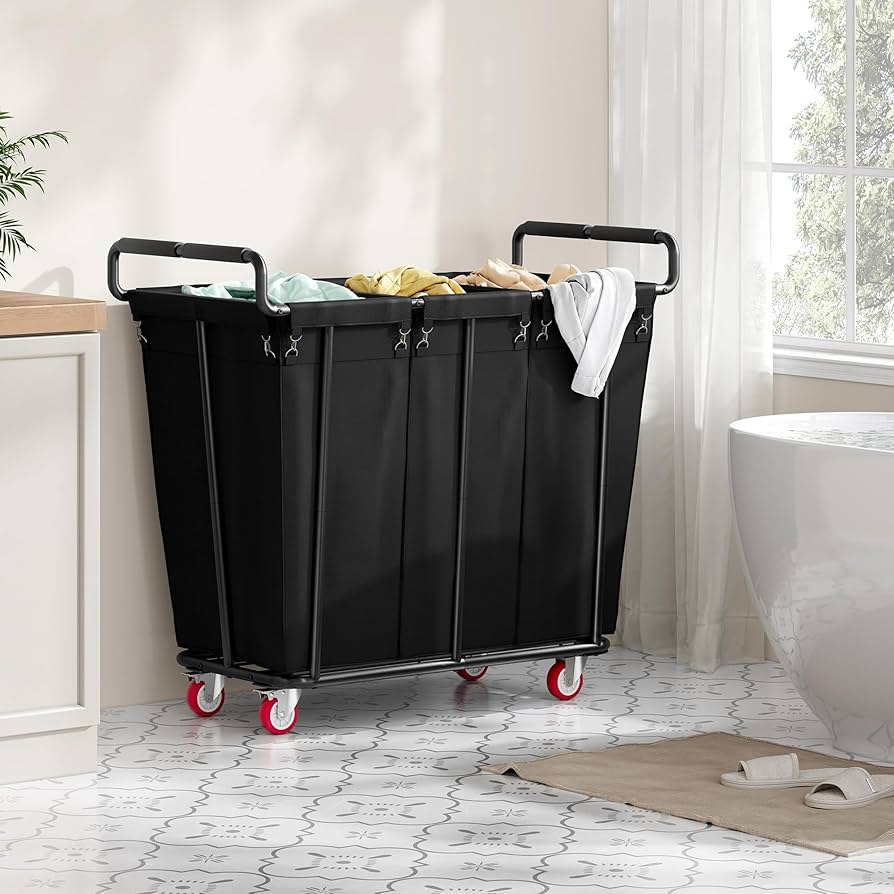 Amazon.com: Gewudraw Large laundry hamper with Wheels, 360L 3 Bag Amazon.com: Gewudraw Large laundry hamper with Wheels, 360L 3 Bag